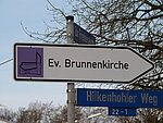 Foto des Wegweisers zur Brunnenkirche